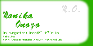 monika onozo business card